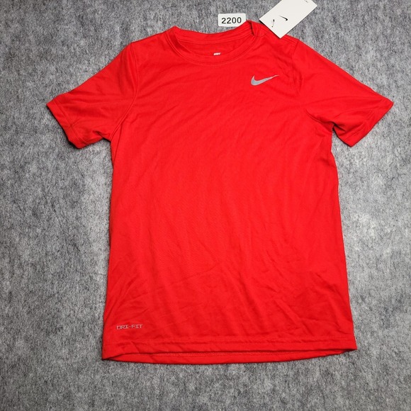Nike Other - Nike The Tee Shirt Size Medium Boys Kids Youth M Red Dri-Fit Logo Short Sleeve